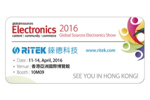 2016 Hong Kong Electronics Fair (Spring Edition), Welcome to RITEK booth!